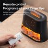 USB Salt Stone Flame Diffuser 3D Fire Effect Air Humidifier with 7 Color Lights for Home/Office Desktop