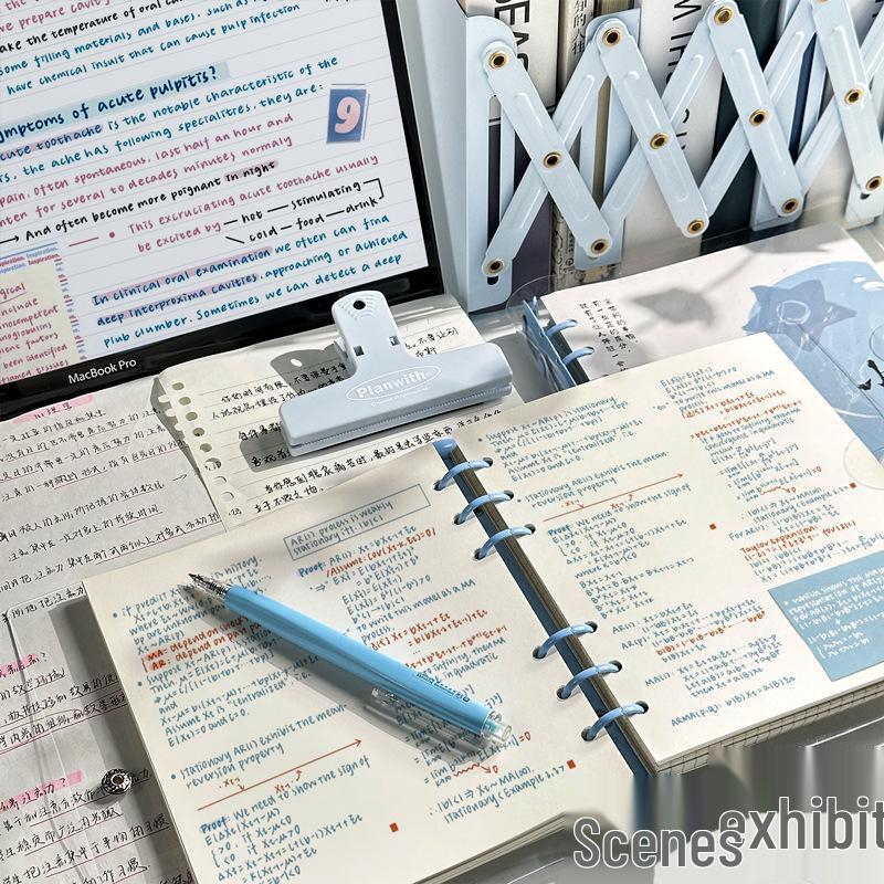 Премиальный синий прозрачный блокнот из мягкой кожи для студентов