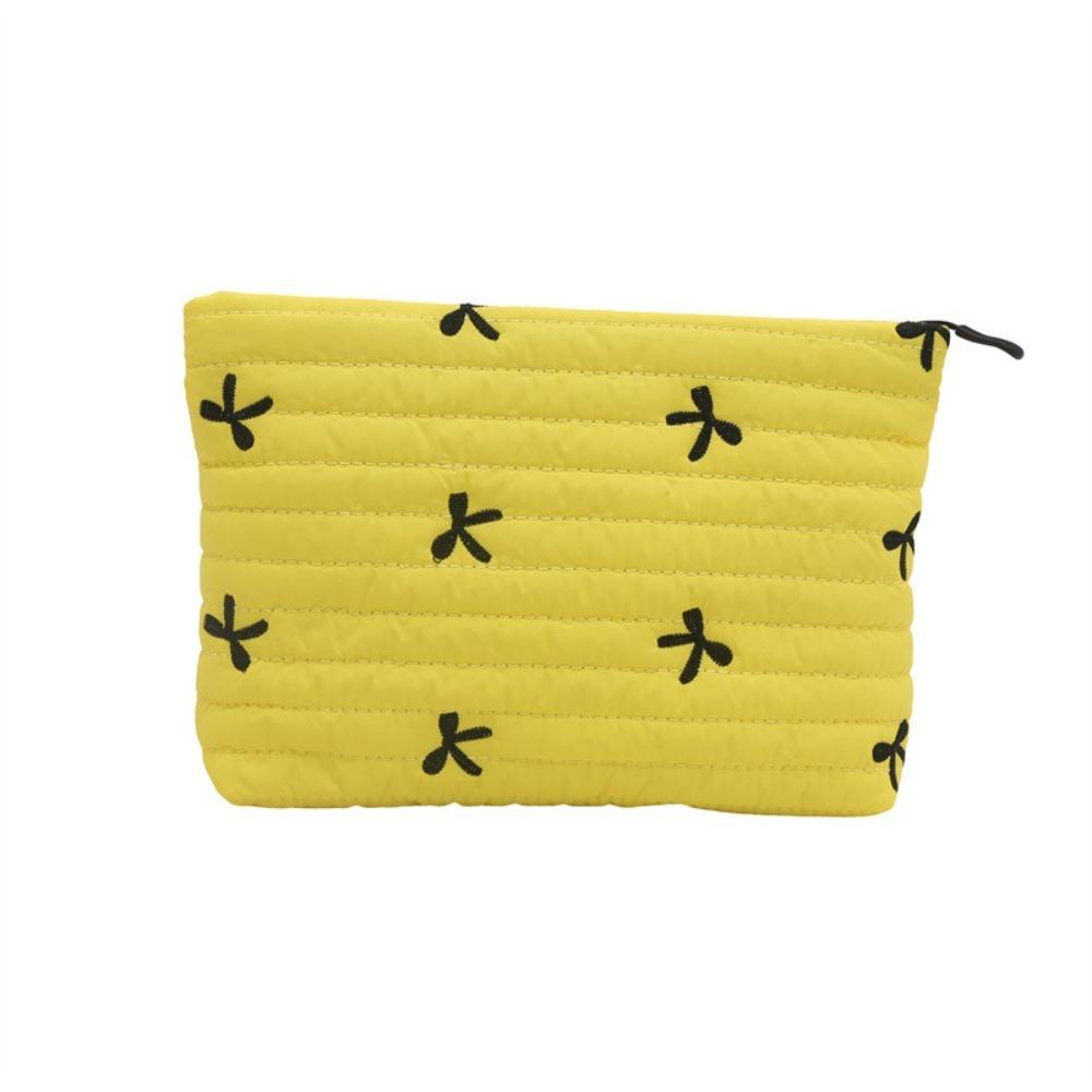 Multi-functional Bow Cosmetic Bag Embroidery Sanitary Napkin Storage Bag Sweet Toiletry Bag Women