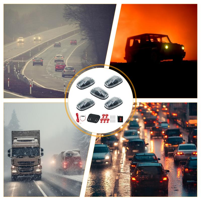 Cab Roof Top Marker Lights Cab Top Roof LED Marker Lights IP65 Waterproof Design Warning Light For Pickups SUVs Off-Road Cars