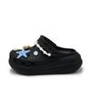 Crush Clog Beach Meow EVA Resort Style Fresh Bow Starfish Hole Shoes Women's Black