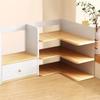 Desktop Corner Bookshelf Desk Organizer Multifunction 3 Tier Shelving for