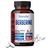 Fearathe Berberine HCl 6000mg 8-in-1 Herbal Complex Supplement with Organic Ceylon Cinnamon, Milk Thistle, Turmeric, 120 Caps
