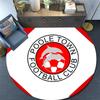 Poole Town Football Club,Round Area Rug,Carpet Rug for Living Room Bedroom Sofa Playroom Decor,Non-slip Floor Mat