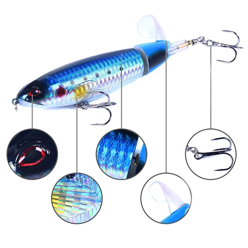 1 шт., Whopper Plopper, 10 см/13 г, приманка для верхней воды, искусственная жесткая приманка, мягкая вращающаяся хвостовая рыболовная снасть, рыболовная приманка