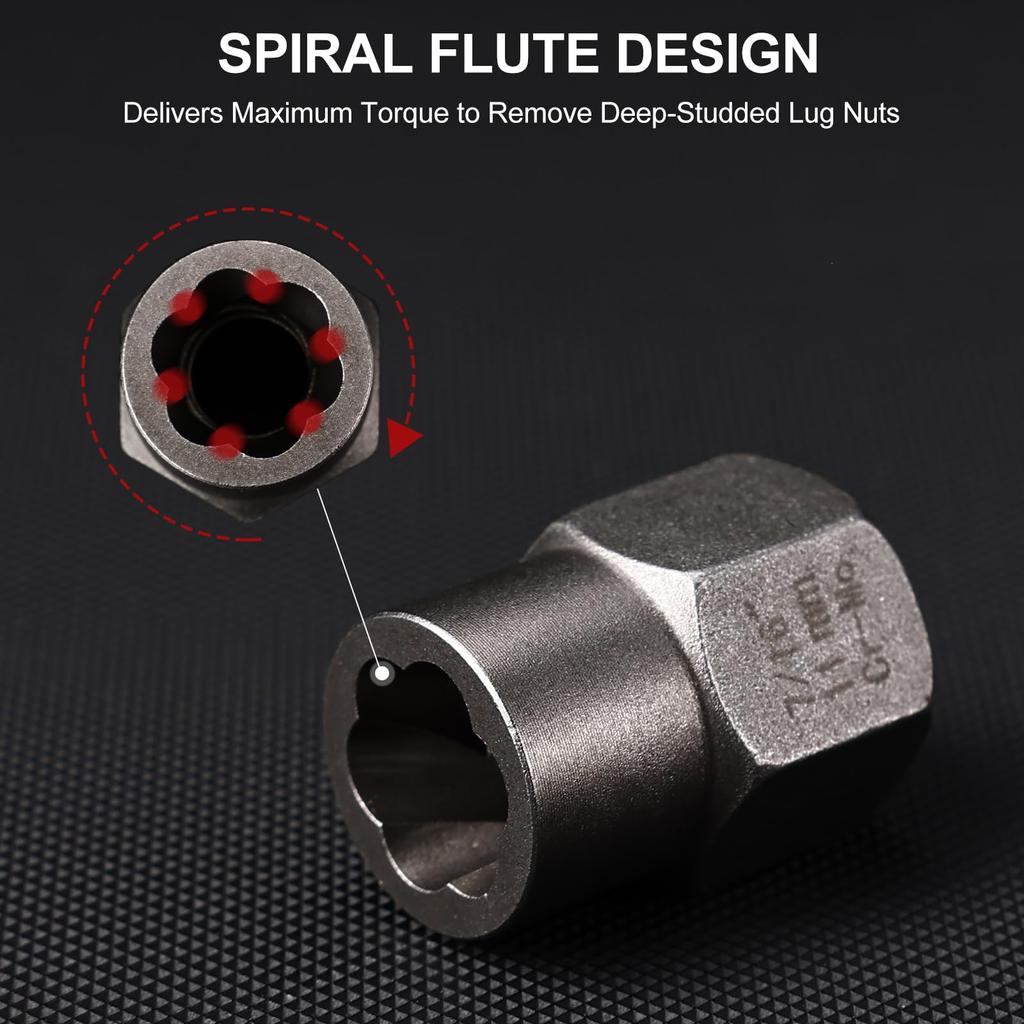 14 шт., набор для снятия ударных болтов и гаек, набор инструментов для извлечения болтов из хромомолибденовой стали с твердым футляром для хранения для промышленной прямой доставки