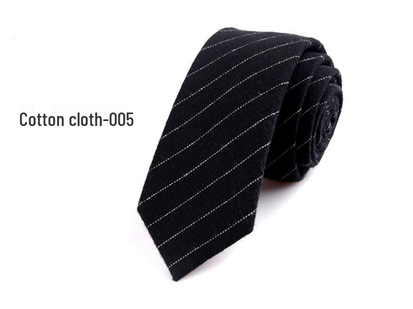 New Plaid Twill Cotton Tie: Men's Business Casual Korean Style for Weddings