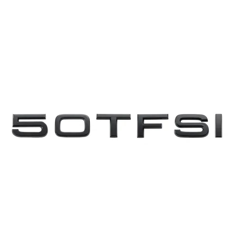 For 2s Chrome Black 3D Letters 30TFSI 35TFSI 40TFSI 45TFSI 50TFSI 55TFSI Rear Trunk Emblem Badge Sticker Car AcessoriesA1