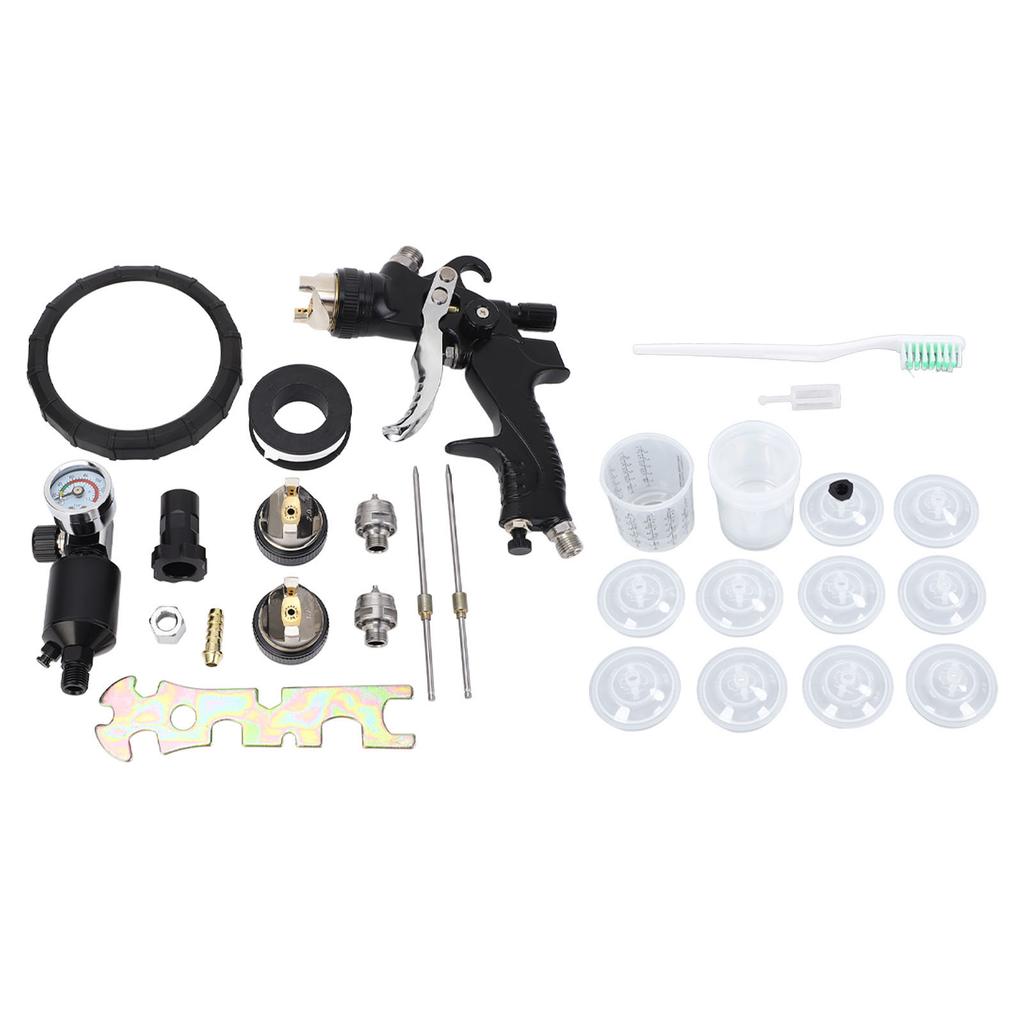 Paint Spray Gun HVLP Air Spray Gun With 1.4mm 1.7mm 2.0mm Nozzles for Cars House Furniture