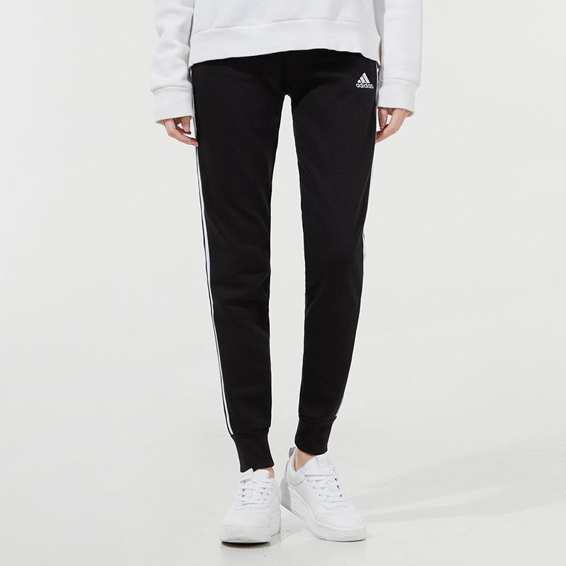 Adidas Спортивный костюм Повседневная куртка с капюшоном Трикотажные зауженные брюки Женская спортивная одежда Черный GM5567+GM5551