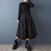 Plus Size High Waist Black Vintage Casual Loose Long for Woman Skirts Womens Skirt