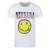 Nirvana T-Shirt Xerox Happy Face Logo Band Official White New