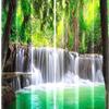 Шторы с лесным водопадом для спальни, природный пейзаж, 3d шторы с принтом, занавеска на окно с горным потоком, гостиная, 2 панели