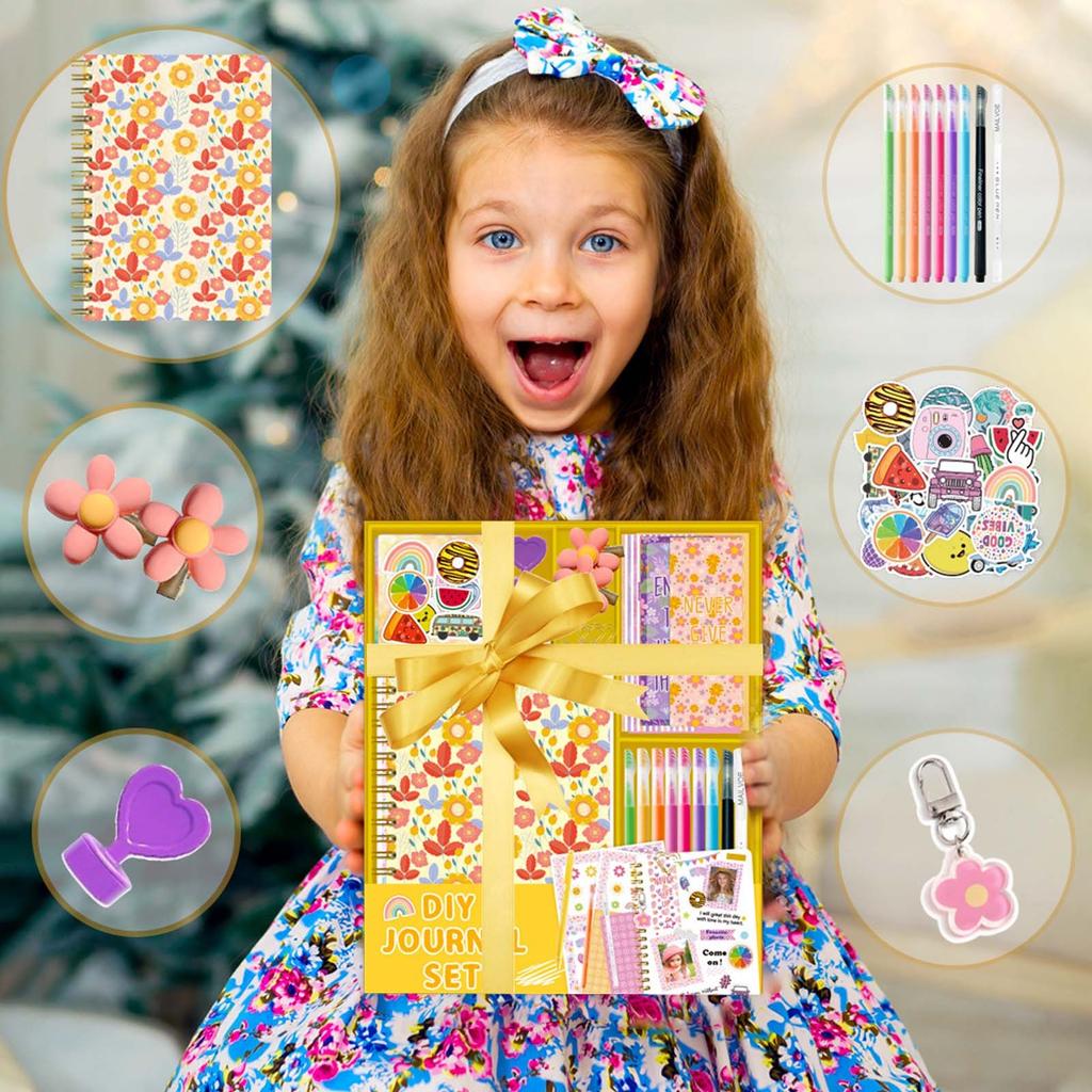 Girls DIY Journal Set - DIY Journal Set For Teen Girls, Stationery Set, Scrapbook And Journal Supplies Set, Journal Art Craft Set1ML