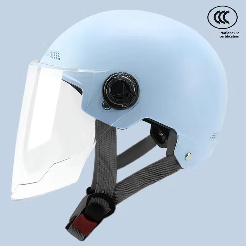 Electric Car Helmet Men and Women Summer Sun Protection Helmet Lightweight Half Helmet Battery Car Sunshade