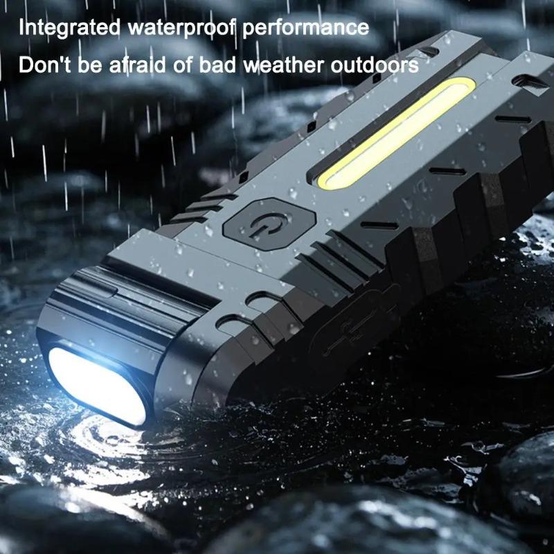 Магнитный светодиодный фонарик Мини-фонарик Вращающаяся на 180° головка EDC Карманный фонарик Портативный рабочий свет Наружный аварийный фонарь