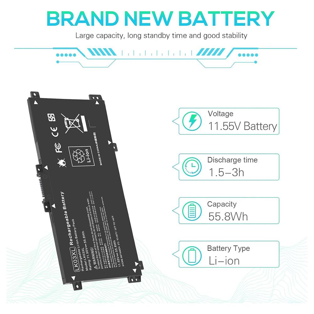 Аккумулятор LK03XL для HP Envy X360 Convertible 15m-cn0012dx 15m-cn0011dx 15m-bp112dx 15m-bq121dx 17m-ae0xx 916814-855 916368-421
