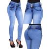 Women Fashion High Waisted Jeans Leggings Washed Casual Skinny Jeans Pencil Pants Trousers Plus Size