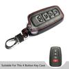 Кожаный брелок для ключей с 3 4 кнопками для Toyota CHR Camry Prius Prado 17 18 19, аксессуары для ключей