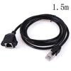 1Pc Rj45 Male To Female Screw Panel Mount Ethernet Lan Network Extension Cable