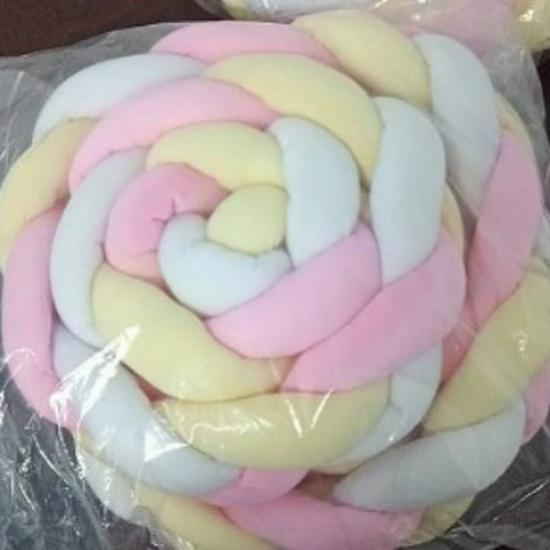 Скандинавская датская вязаная подушка-шар с узлом - Плетеный декор для детской комнаты и бортик для кровати