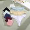 Стринги для женщин, мягкие хлопковые стринги, сексуальное нижнее белье с низкой талией и Т-образной спинкой, удобные трусики, нижнее белье для девочек