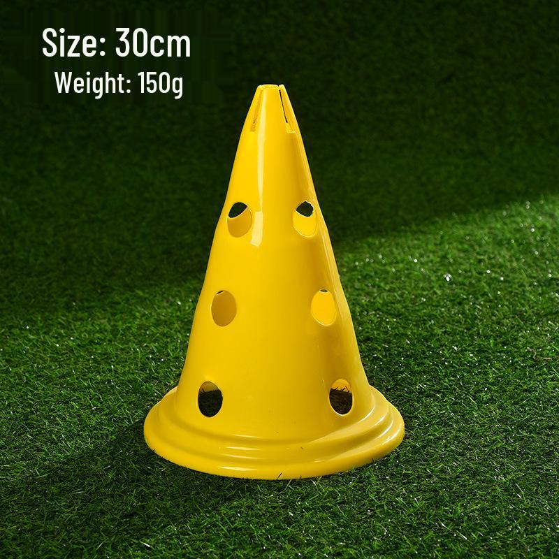 Thickened Round Bottom Football Hurdles with Holes - 30/52cm Multifunctional Training Cones