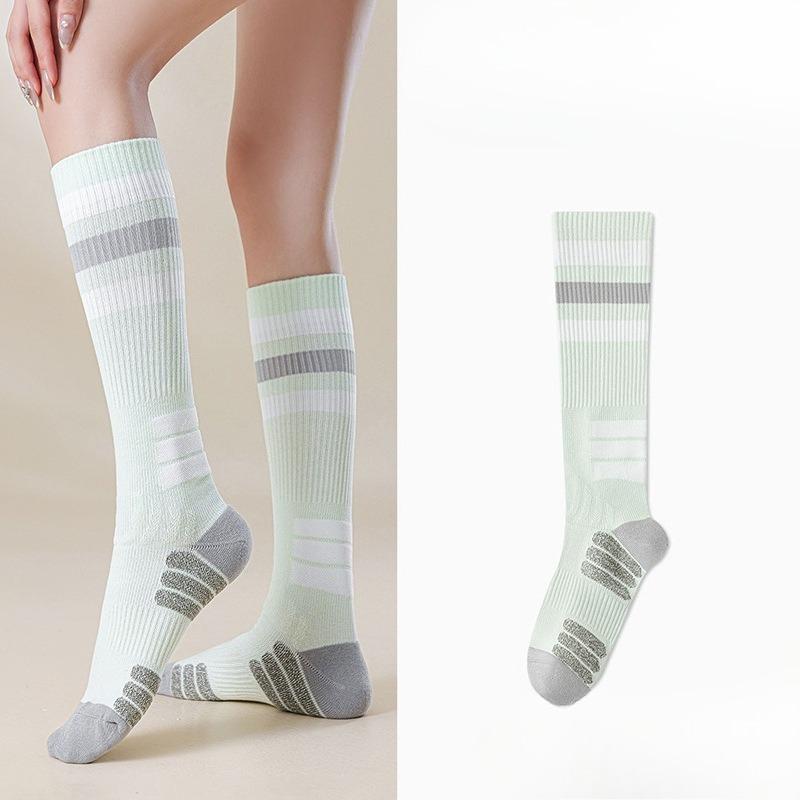 Female Professional Running Hiking Cycling Badminton Yoga Pilates Exercise Pressure Long Leg Socks