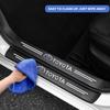Защитные накладки на пороги из углеродного волокна Наклейки на порог Для Toyota Corolla Yaris Rav4 Camry Avensis Auris C-hr Prius Vios AYGO