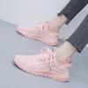 2023 Spring New Women's Shoes Sports Shoes Korean Version of Flying Woven Casual Shoes Pure Color Breathable Mesh Women's Shoes