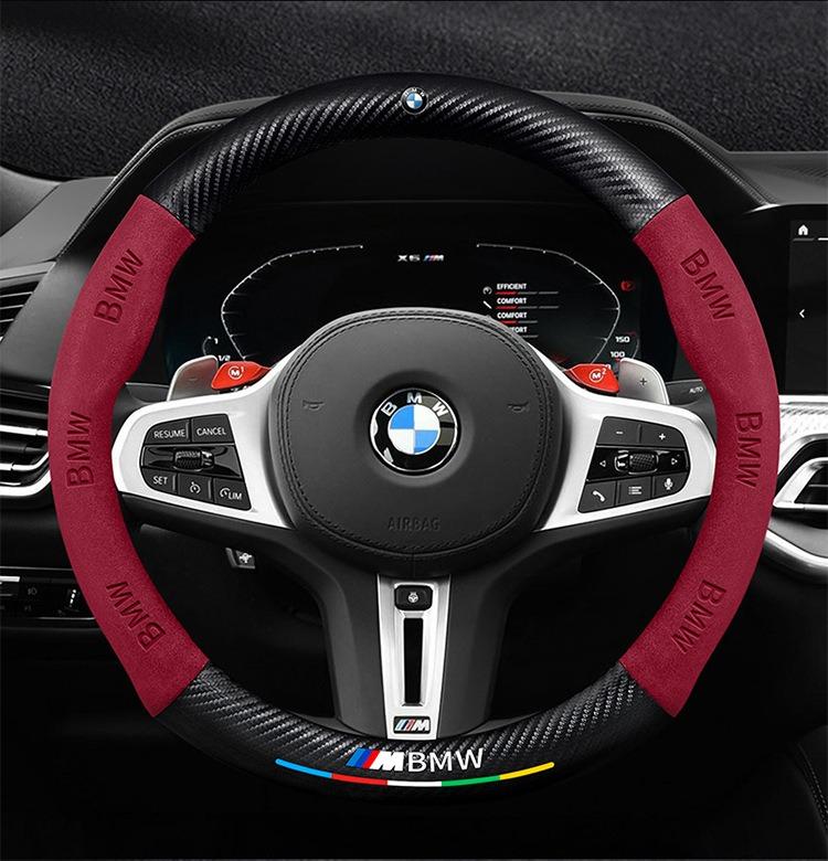 Carbon Fiber Car Steering Wheel Non-Slip Cover Accessory For BMW M Sport F06 F10 F15 F16 F20 F21 F25 F30 F32 GT F80 F82 X1 X3 X5 HC0