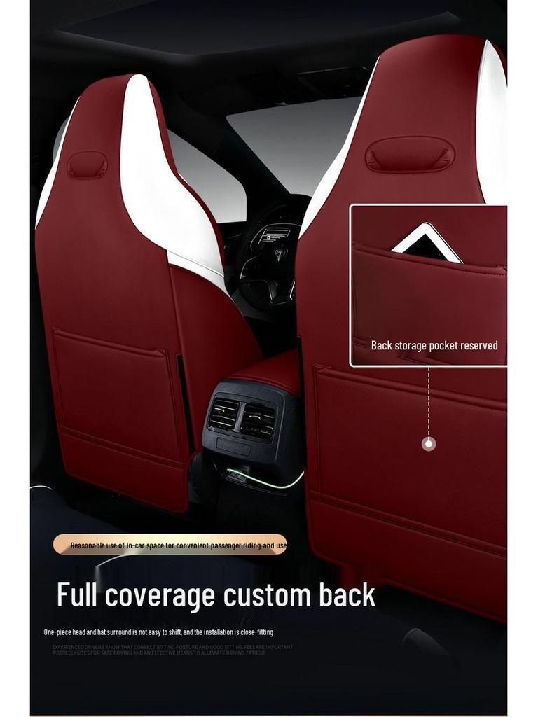 BYD Qin PLUS All-Season Leather Car Seat Cushion for 5-Seater Sedan