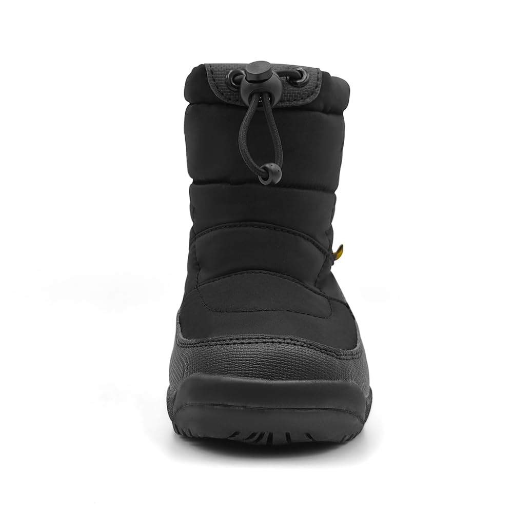 Amozi Лыжные и зимние теплые ботинки-боа размера KB804 для детей, Детские снегоступы, Ботинки, Ботинки для девочек и мальчиков, 23.0 см, Черный,