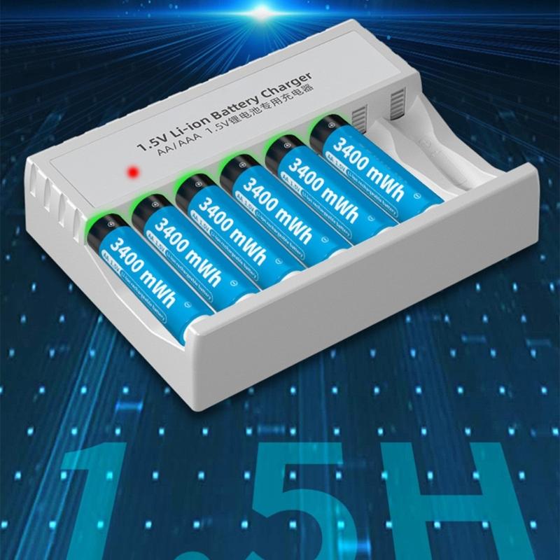 Функциональные устройства для быстрой зарядки, совместимые с батареями AA 3A, адаптеры для зарядки, светодиодная подсветка, просто и удобно