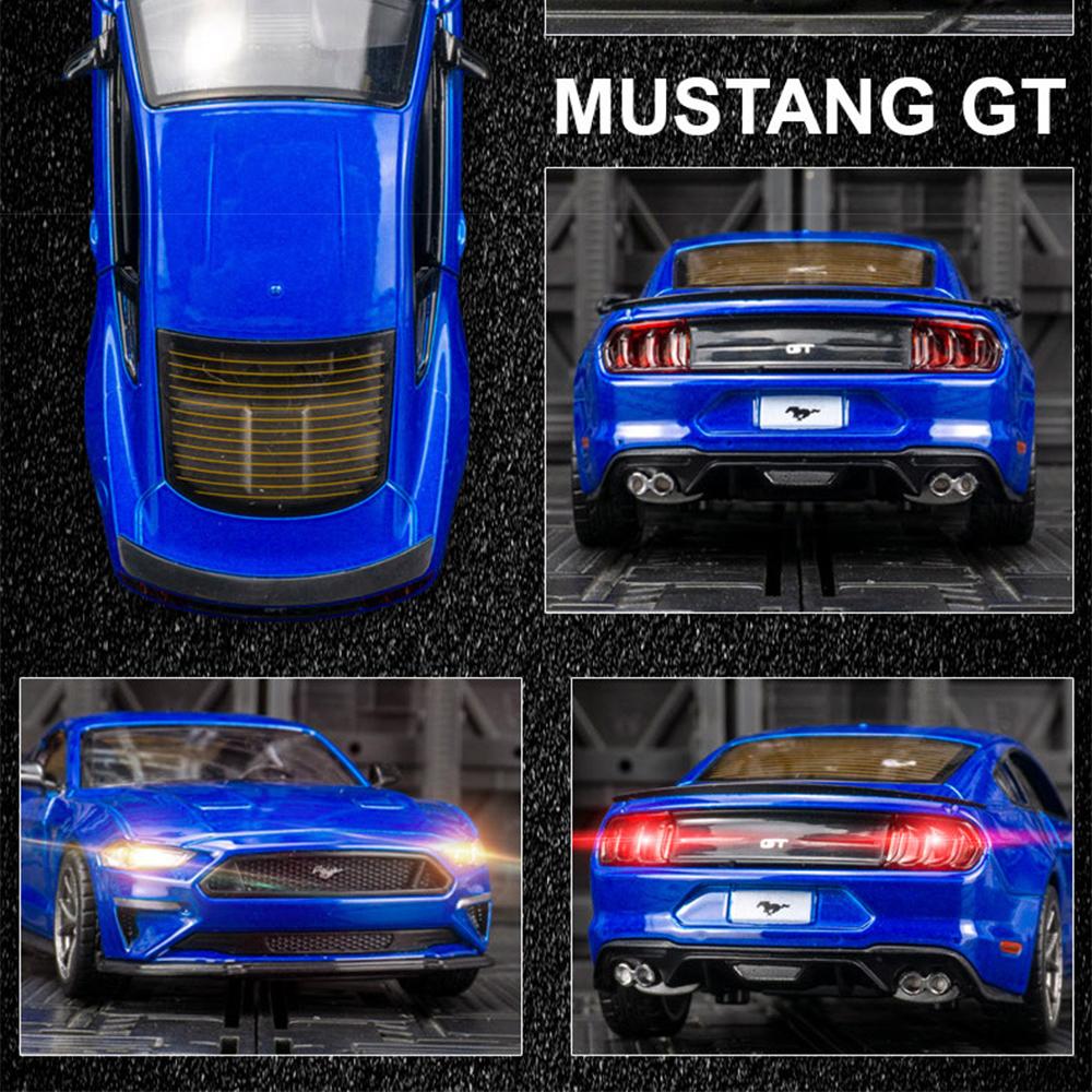 Масштаб 1/34 Ford Mustang GT 2018 модель автомобиля литья под давлением игрушечный автомобиль коллекция подарков для детей