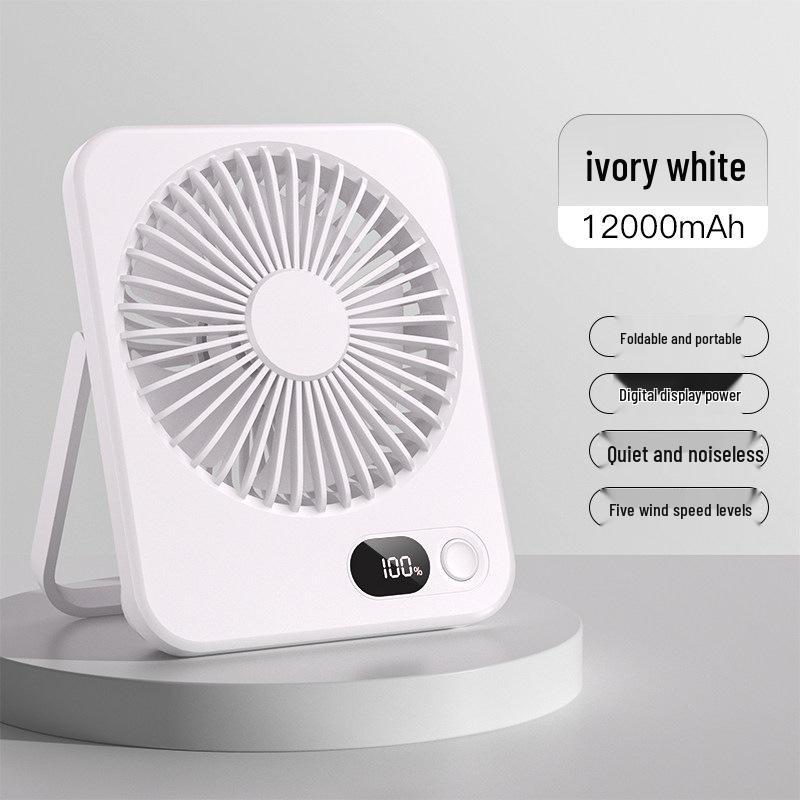 Ultra Quiet USB Rechargeable Mini Desk Fan for Office, Dorm, or Bedroom