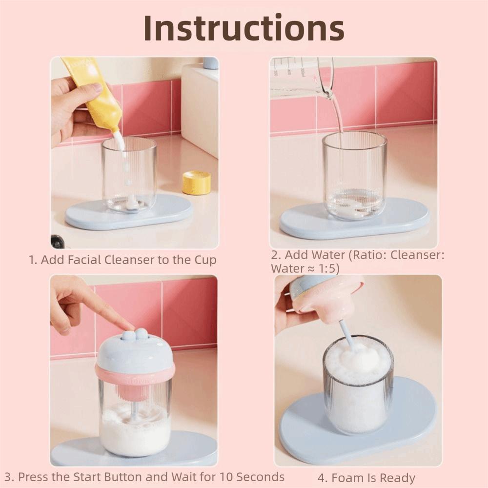 Compact Electric Foam Maker Battery-powered Cartoon Foamer Machine Shampoo