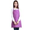 Women Solid Cooking Kitchen Apron Bib Pocket Aprons Cotton Blend Polyester Restaurant Apron