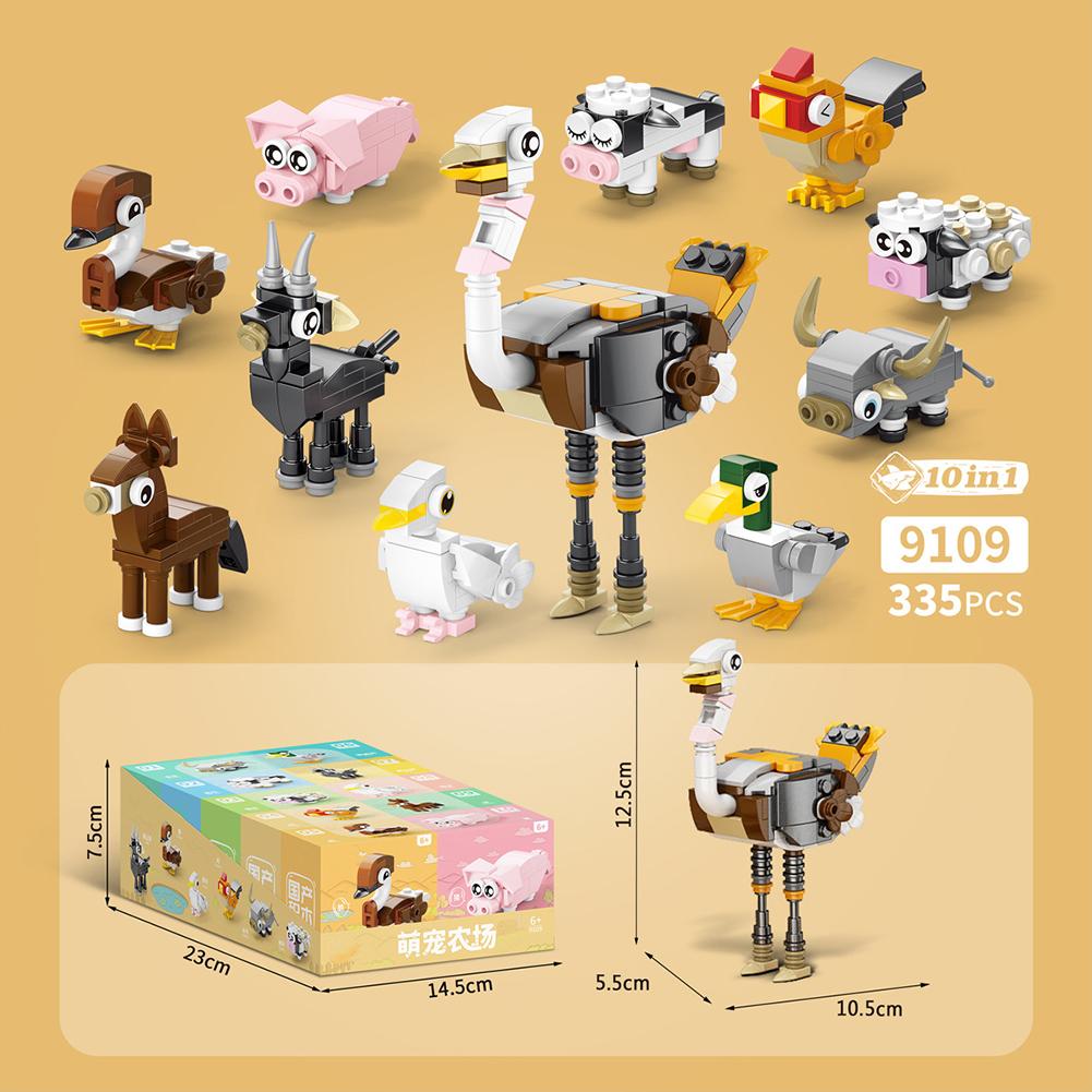 10 Pack Fun Bird Building Blocks Sets DIY Assemble 3D Animal Model Micro Bricks Toys Early Educational Learning Toys Gifts For Kids