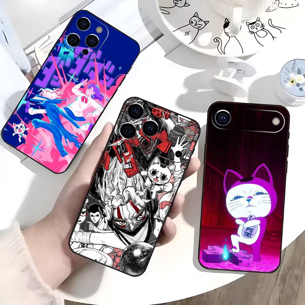 Чехол для телефона с аниме D-Dandadan для iPhone 17,16,15,14,13,12,11 Plus,Pro Max,XS, Мягкий черный чехол
