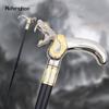 Golden White Snake Head Biting Walking Cane Fashion Decorative Walking Stick Gentleman Elegant Cosplay Cane Knob Crosier 92cm