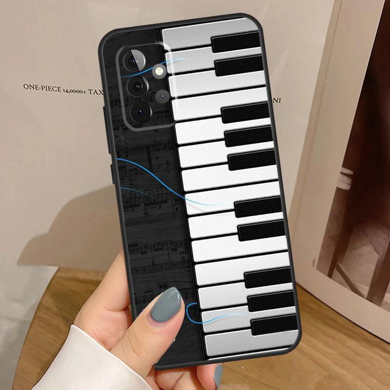 Клавиши пианино Винтажные ноты Чехол Для Samsung Galaxy A15 A25 A35 A55 A52 A32 A12 A14 A34 A54 A51 A71 A53 A13 A33 Чехол