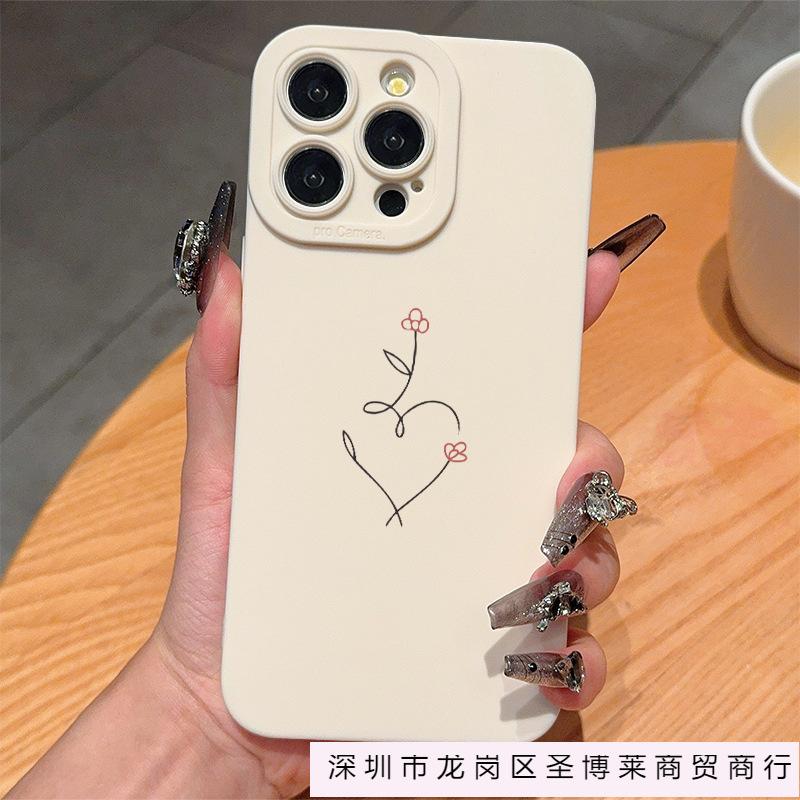 Цветочная линия любви для чехла на мобильный телефон iPhone11/12/13/14/15promax Apple 16PROMAX