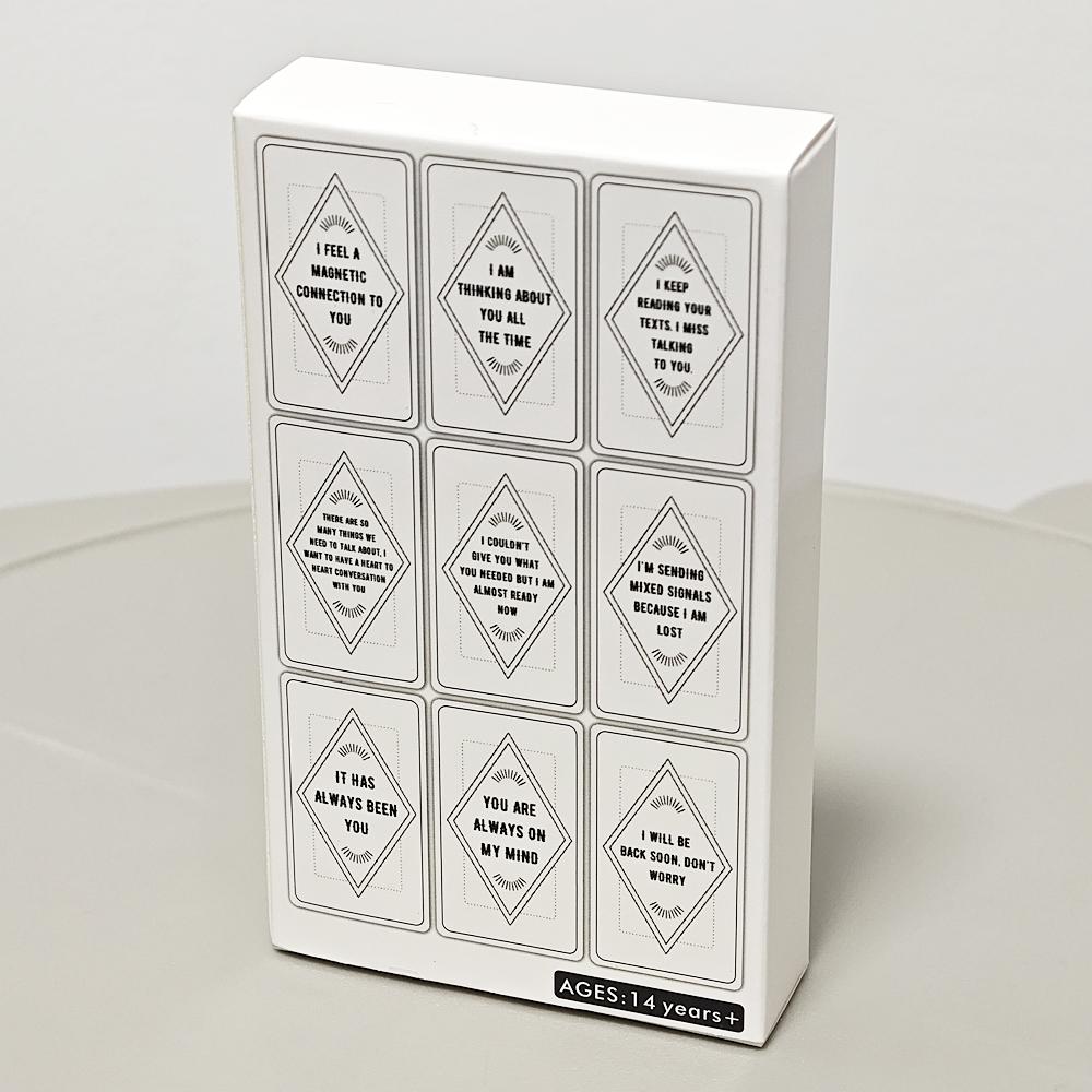 Сообщения Близнецового Пламени Оракул Карты Родственная Душа Колода 10.3*6 см для экстрасенсорной любви и чтения отношений 54 шт. Карт