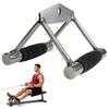 Heavy Duty Pull Down Cable Machine Attachment Rubber Handgrips Double D Handle  Home Gym