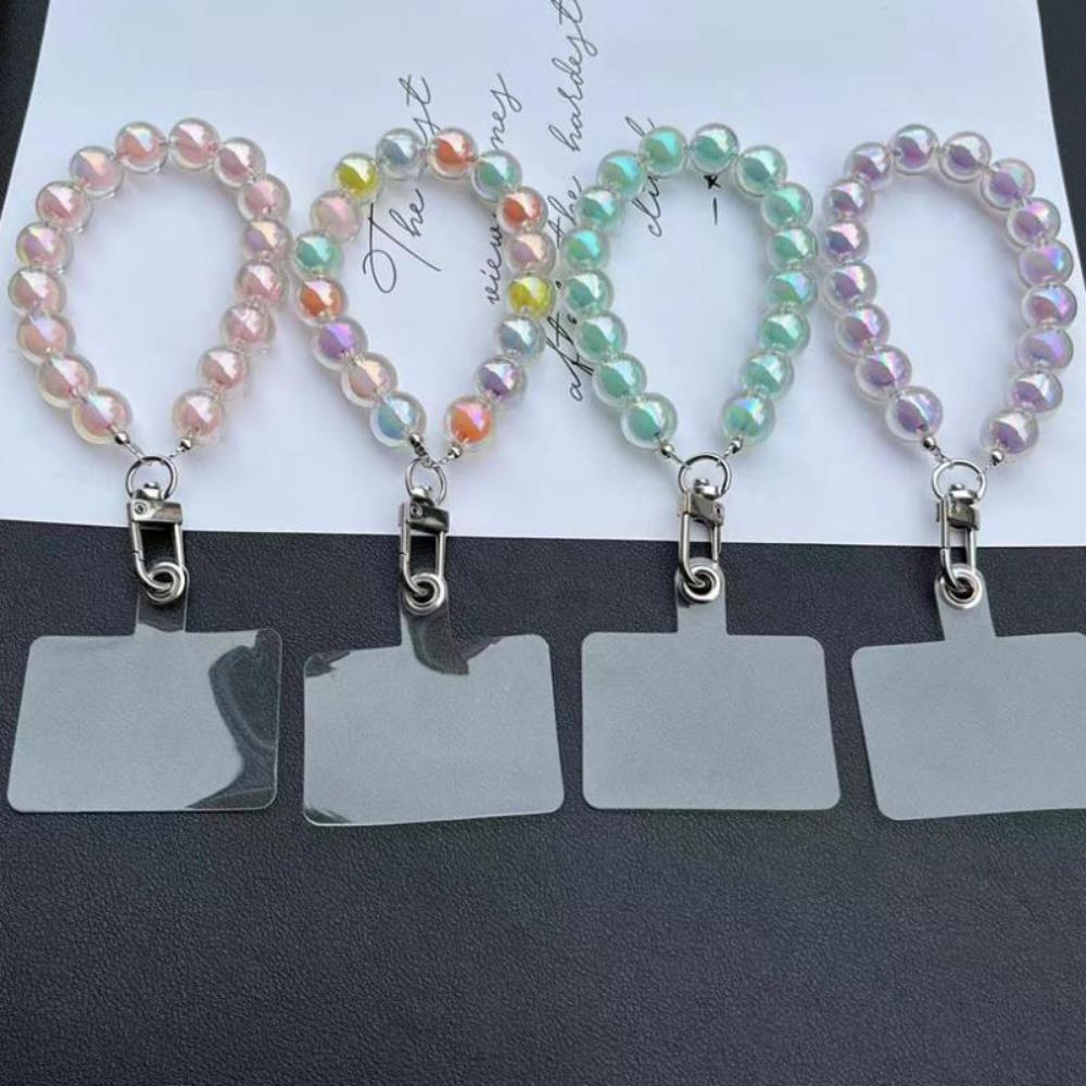 Роскошный браслет из бисера, цепочка для телефона, акриловая подвеска для iPhone 11 13 Pro Max, женская Золотая цепочка с защитой от потери, подвесные украшения