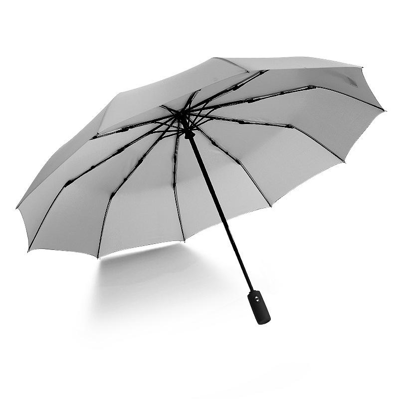 Automatic Double-layer Umbrella 10-bone Wind-resistant Three-fold Men's Umbrella Umbrella Word Plus Umbrella