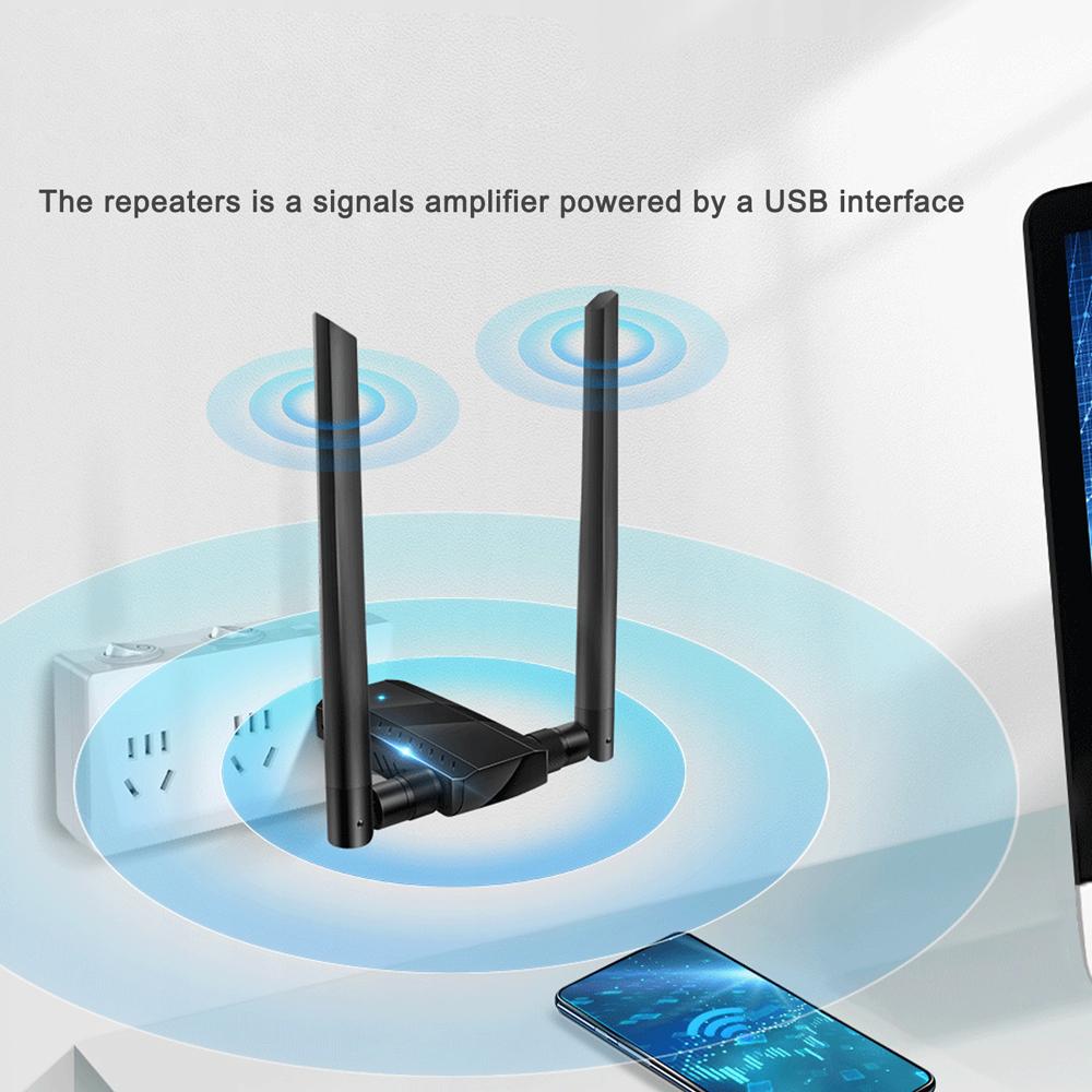 USB 300Mbps 2.4G Wireless Repeaters WIFI Expander Signals Boosters Enhancer Home Indoor Wireless