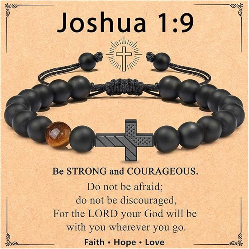 Браслет JYL TS Мужской Американский Флаг Крест Глаз Повышает Патриотизм и Удачу