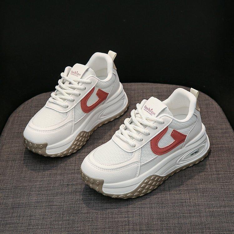 Спортивная и повседневная обувь на платформе папины кроссовки женские новинки лета 2024 года модная, удобная и дышащая универсальная женская